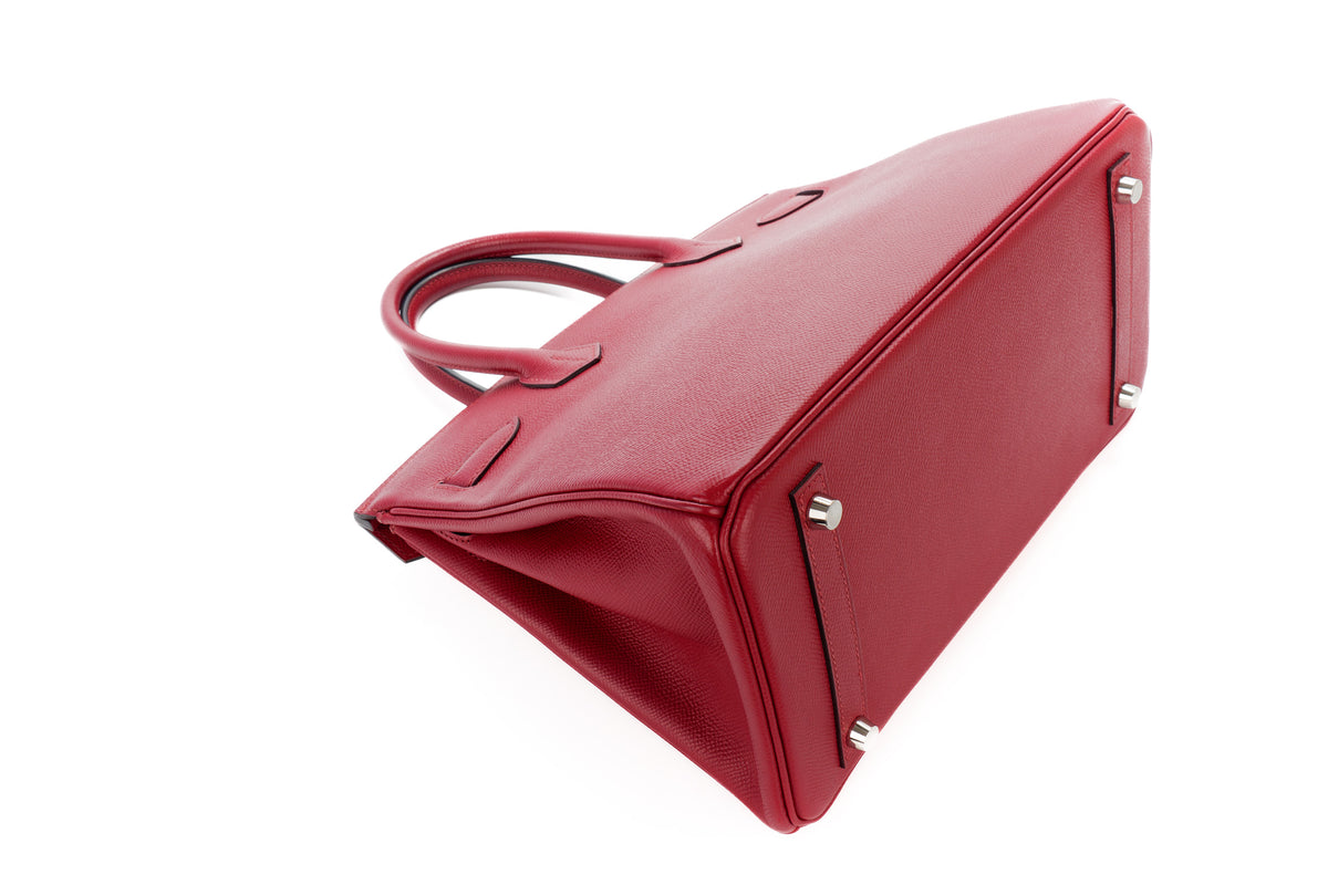 Hermès Birkin 30 Rouge Granat Epsom Palladium Hardware - view 13
