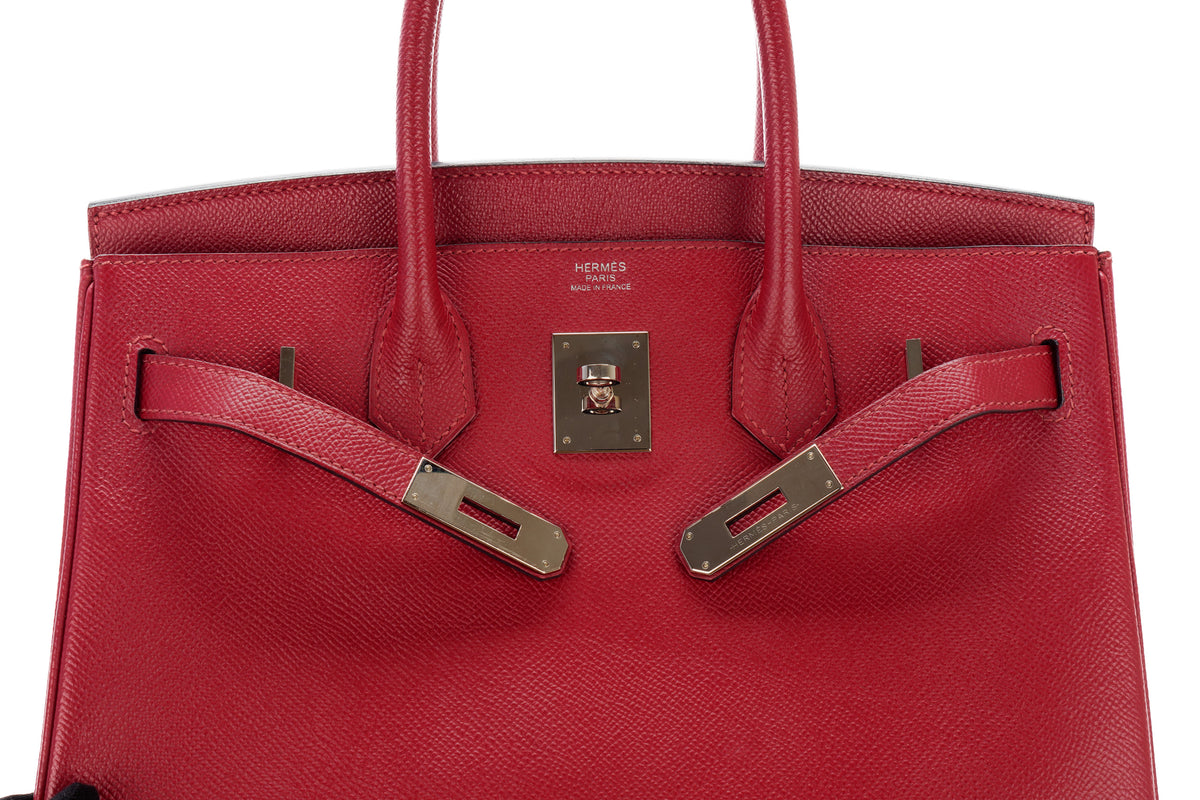 Hermès Birkin 30 Rouge Granat Epsom Palladium Hardware - view 9