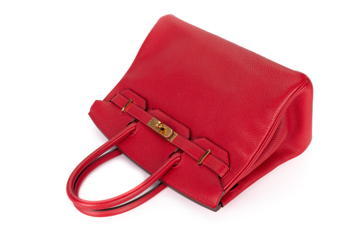 Hermès Birkin 30 Rouge Tomate Togo Palladium Hardware - view 11