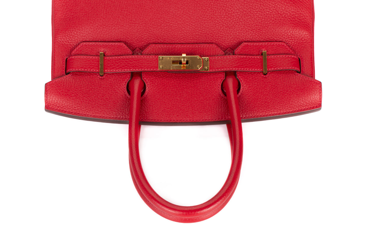 Hermès Birkin 30 Rouge Tomate Togo Palladium Hardware - view 12