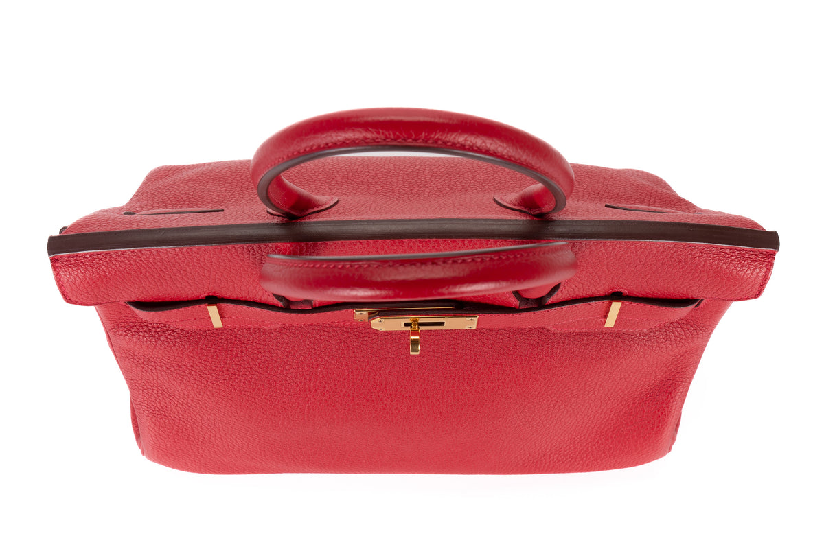 Hermès Birkin 30 Rouge Tomate Togo Palladium Hardware - view 13