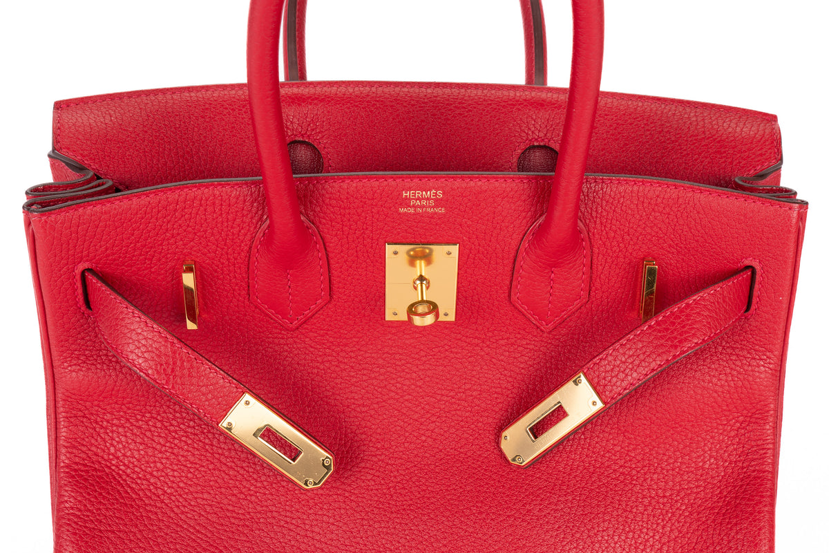 Hermès Birkin 30 Rouge Tomate Togo Palladium Hardware - view 14