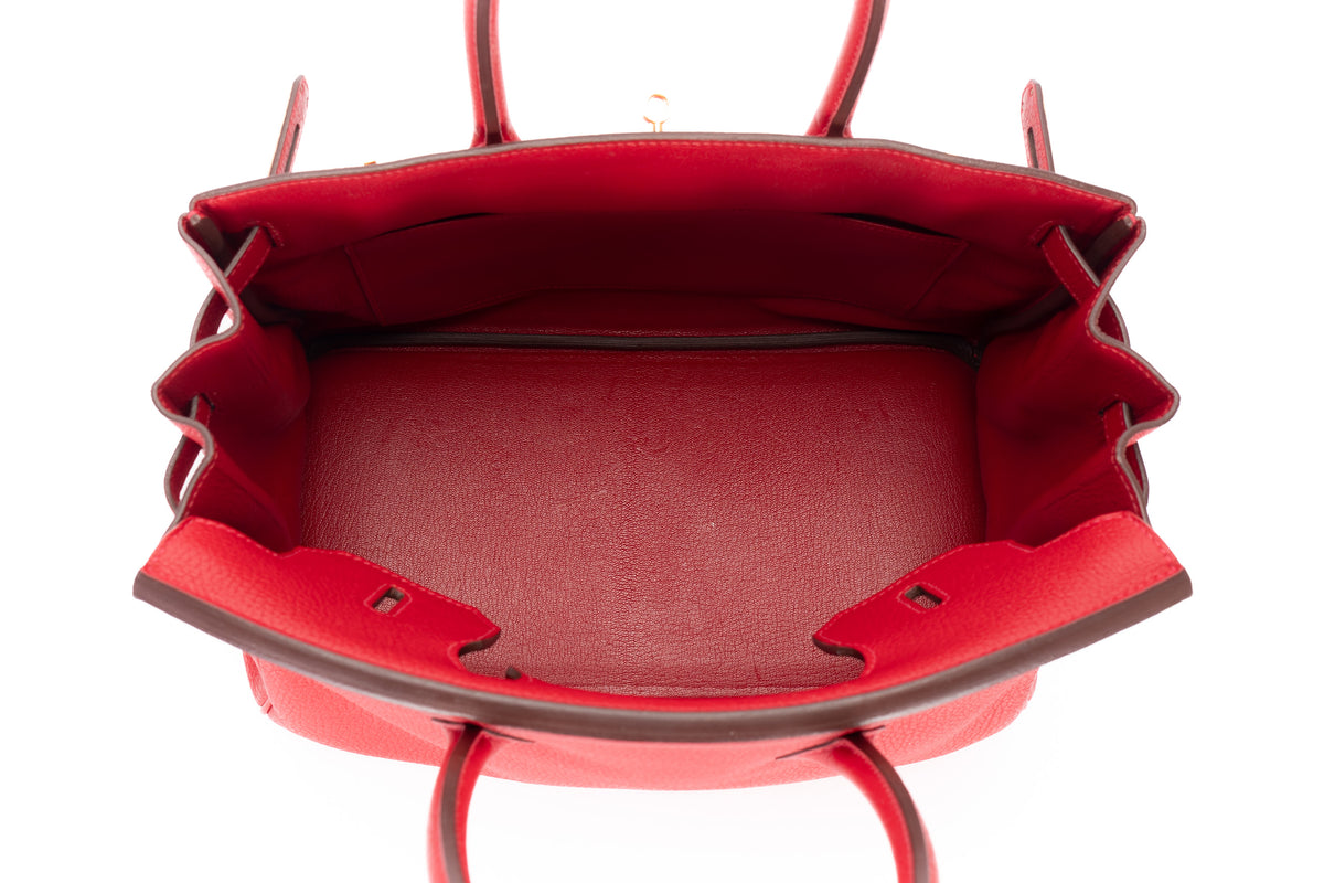 Hermès Birkin 30 Rouge Tomate Togo Palladium Hardware - view 15