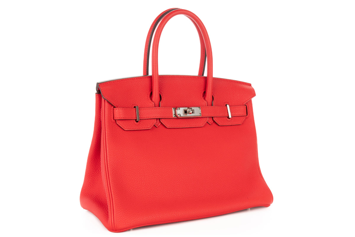 Hermès Birkin 30 Rouge Tomate Togo Palladium Hardware - view 2