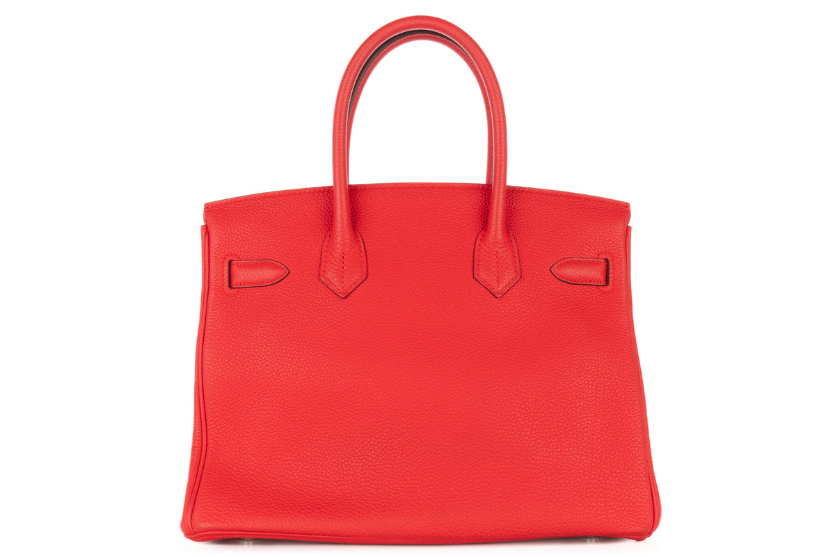 Hermès Birkin 30 Rouge Tomate Togo Palladium Hardware - view 3