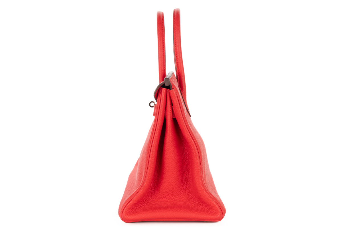 Hermès Birkin 30 Rouge Tomate Togo Palladium Hardware - view 4