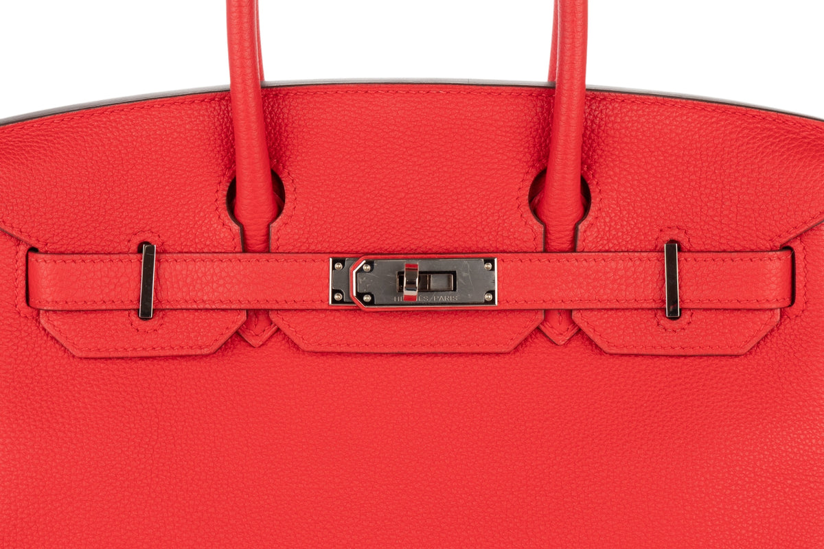 Hermès Birkin 30 Rouge Tomate Togo Palladium Hardware - view 7