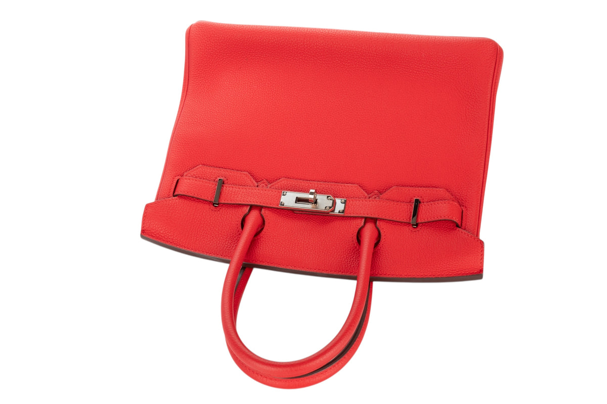 Hermès Birkin 30 Rouge Tomate Togo Palladium Hardware - view 8