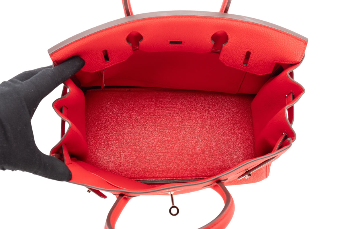 Hermès Birkin 30 Rouge Tomate Togo Palladium Hardware - view 9