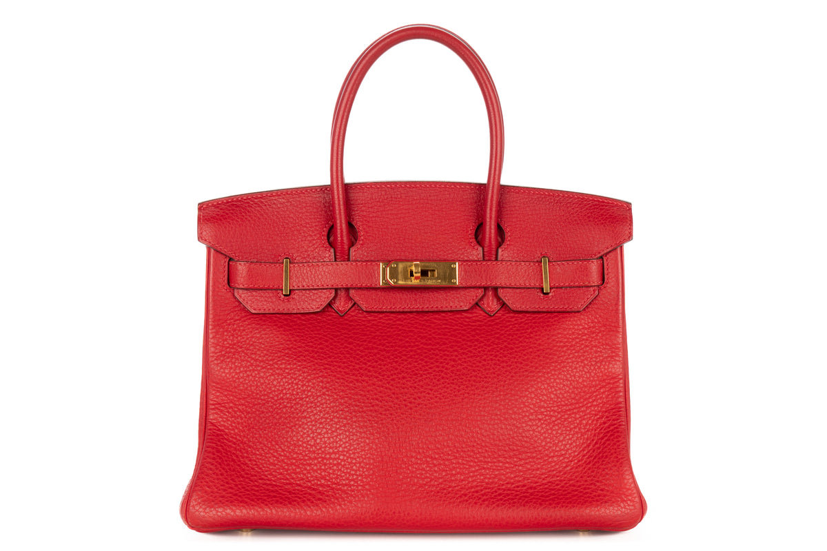 Hermès Birkin 30 Rouge Vif Clemence Gold Hardware - view 1