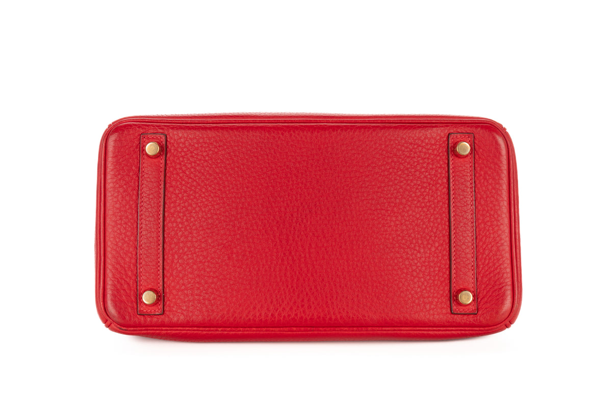 Hermès Birkin 30 Rouge Vif Clemence Gold Hardware - view 6