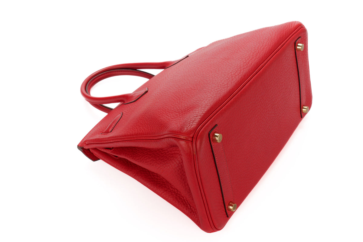 Hermès Birkin 30 Rouge Vif Togo Gold Hardware - view 13