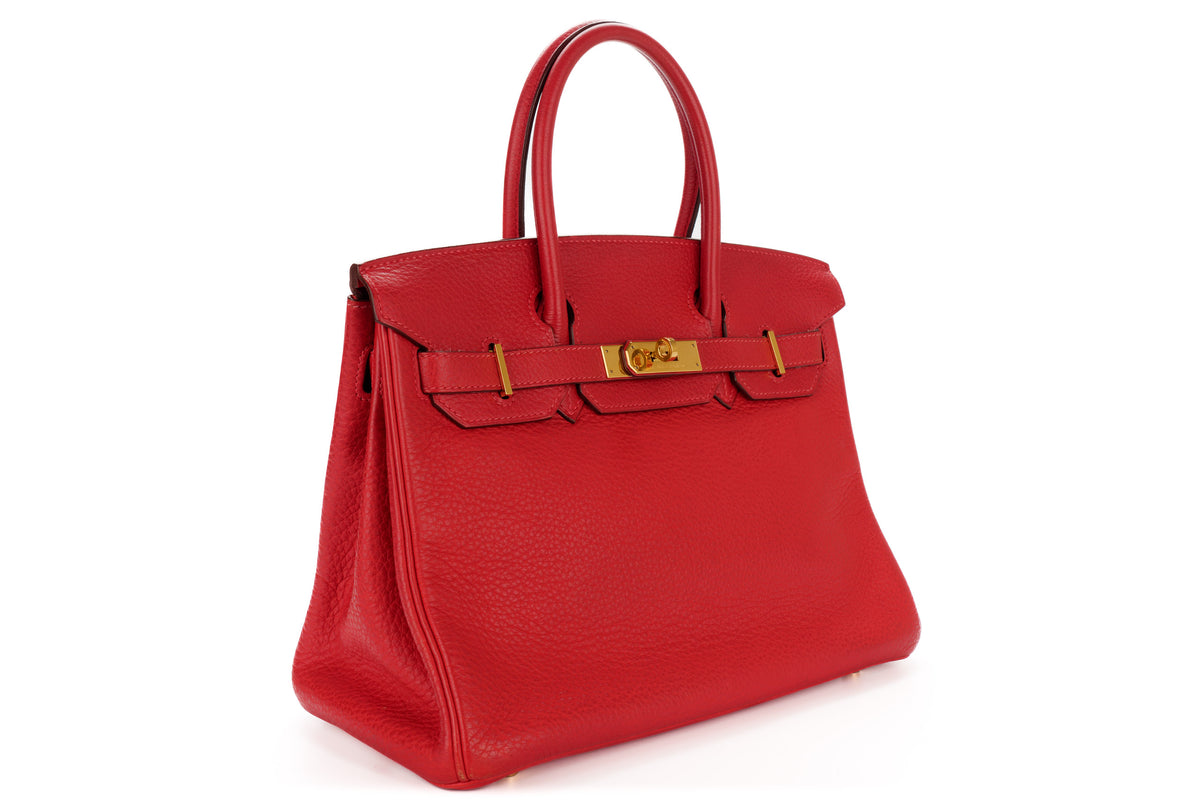 Hermès Birkin 30 Rouge Vif Togo Gold Hardware - view 2