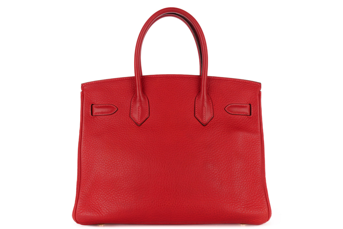 Hermès Birkin 30 Rouge Vif Togo Gold Hardware - view 3