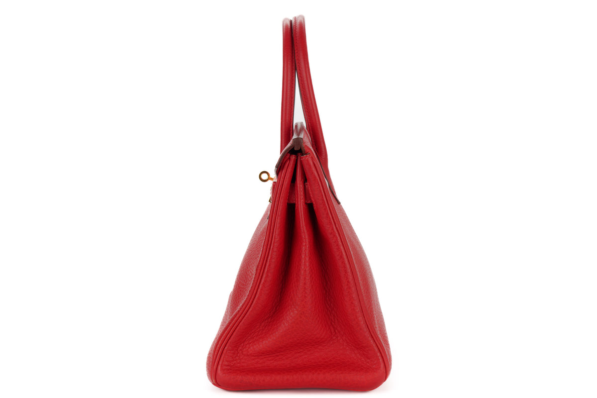 Hermès Birkin 30 Rouge Vif Togo Gold Hardware - view 4
