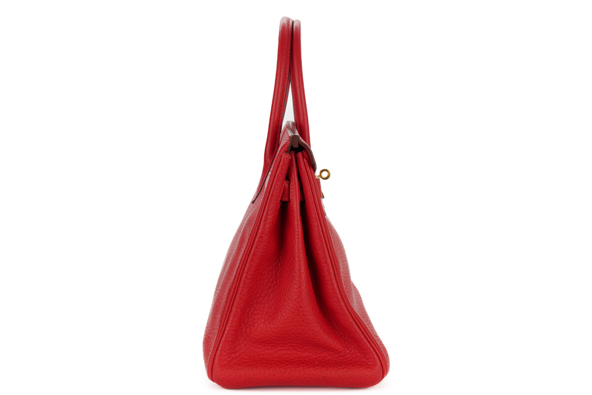 Hermès Birkin 30 Rouge Vif Togo Gold Hardware - view 5