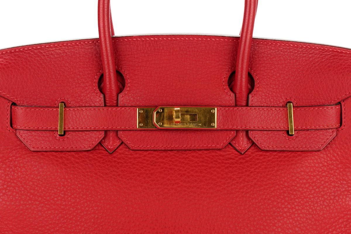 Hermès Birkin 30 Rouge Vif Togo Gold Hardware - view 7