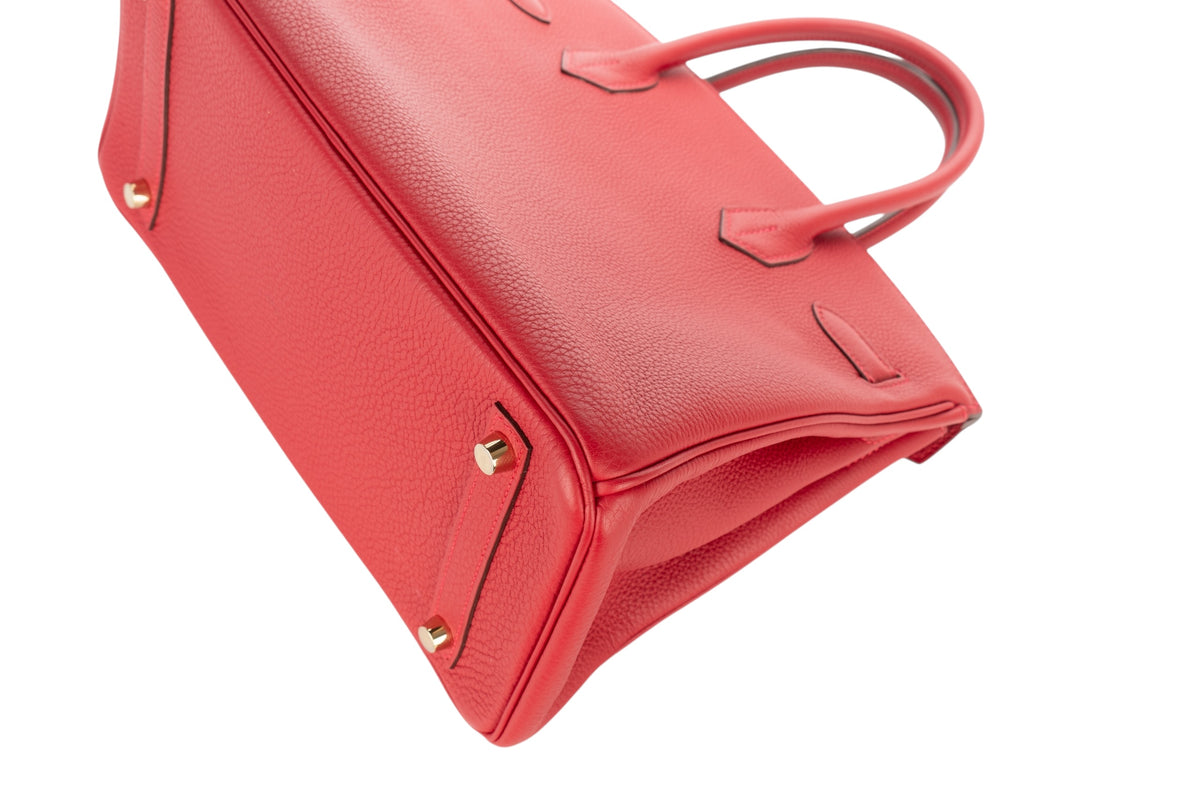 Hermès Birkin 30 Rouge Vif Togo Gold Hardware - view 10