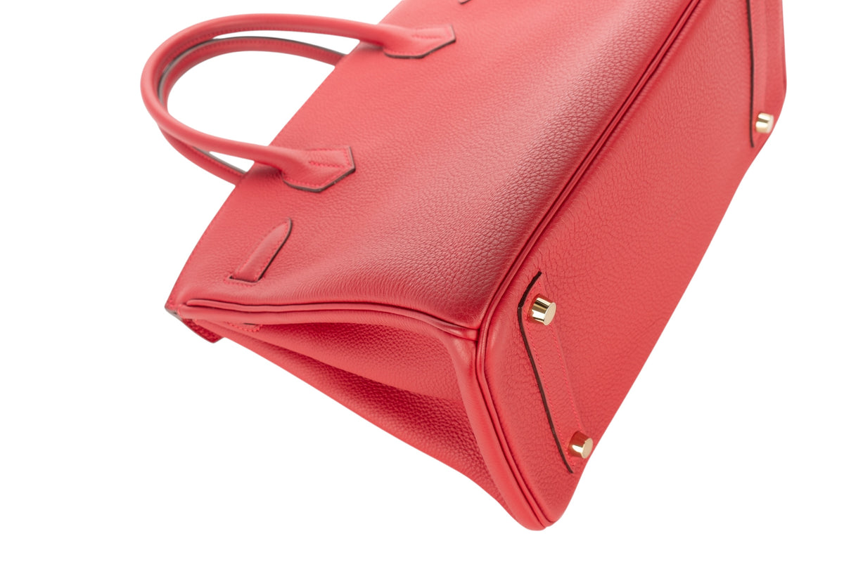 Hermès Birkin 30 Rouge Vif Togo Gold Hardware - view 11