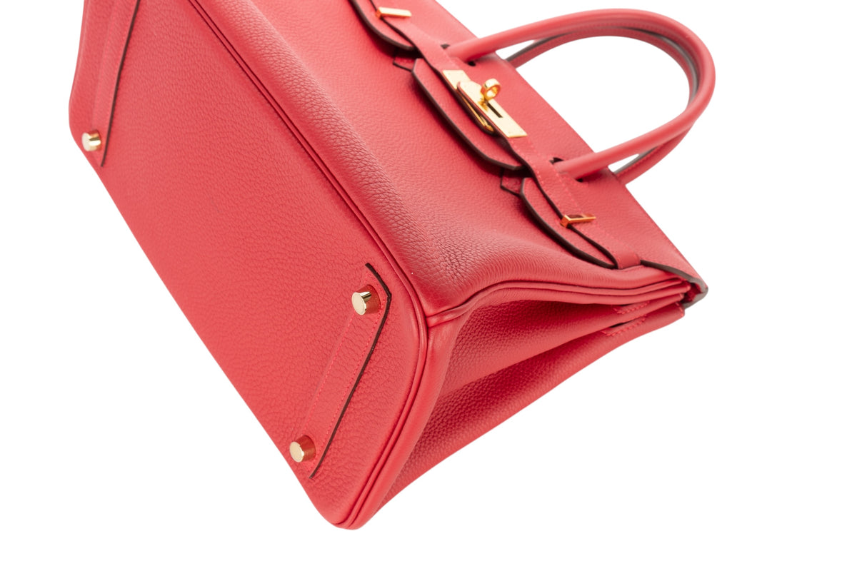 Hermès Birkin 30 Rouge Vif Togo Gold Hardware - view 12