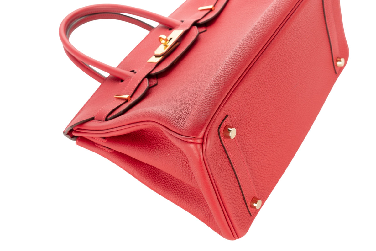 Hermès Birkin 30 Rouge Vif Togo Gold Hardware - view 13
