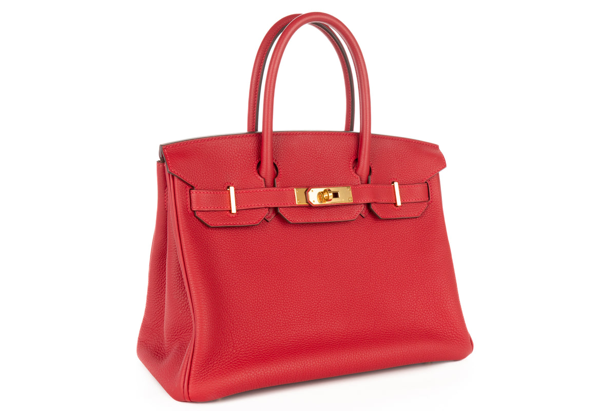 Hermès Birkin 30 Rouge Vif Togo Gold Hardware - view 2