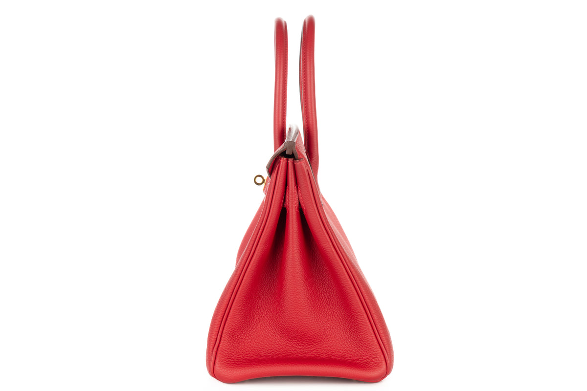 Hermès Birkin 30 Rouge Vif Togo Gold Hardware - view 4