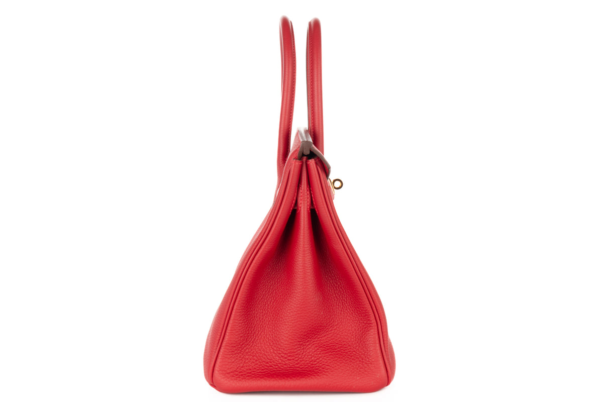 Hermès Birkin 30 Rouge Vif Togo Gold Hardware - view 5