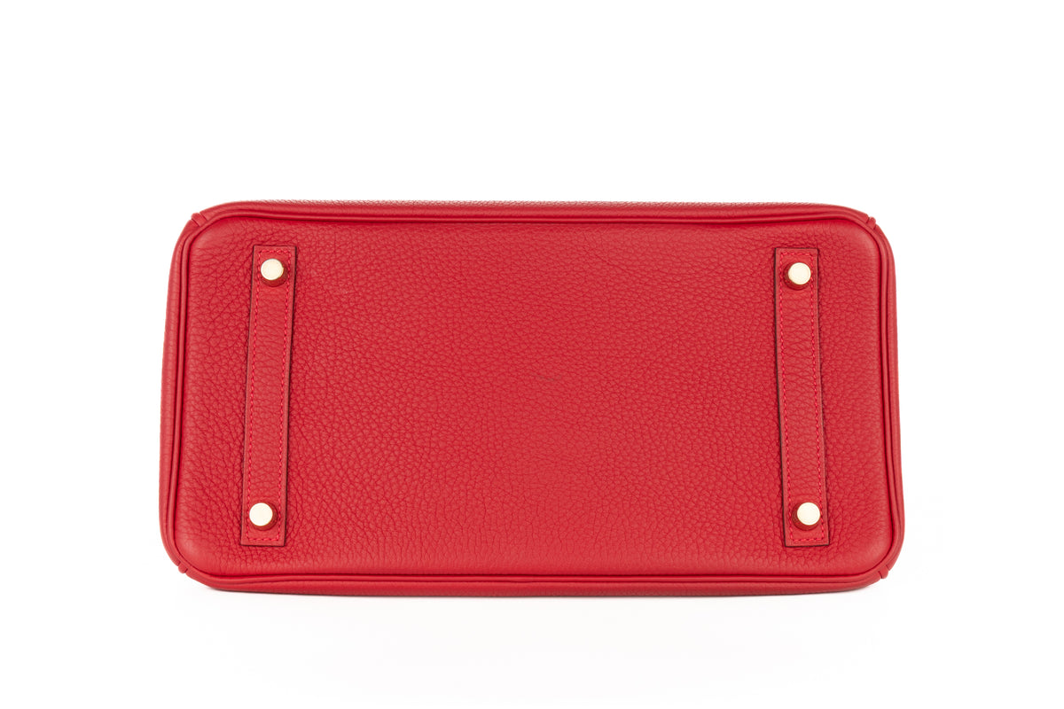 Hermès Birkin 30 Rouge Vif Togo Gold Hardware - view 6
