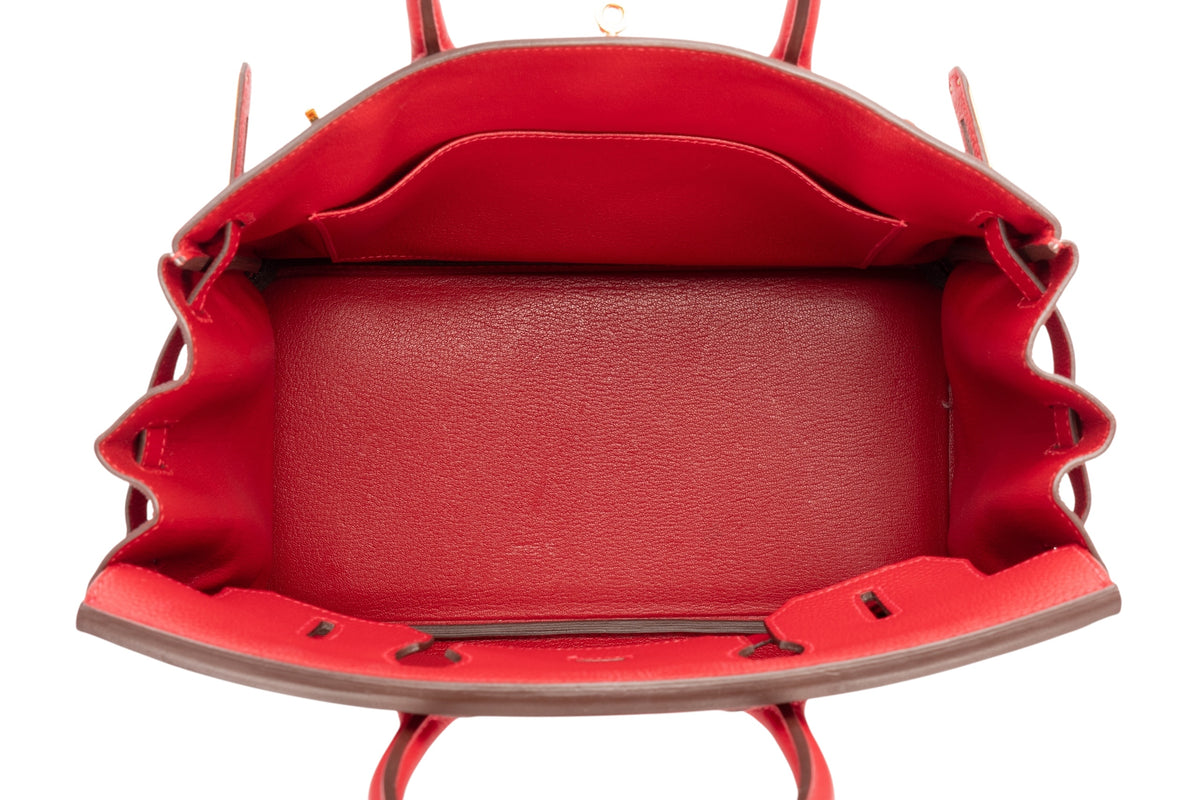 Hermès Birkin 30 Rouge Vif Togo Gold Hardware - view 9