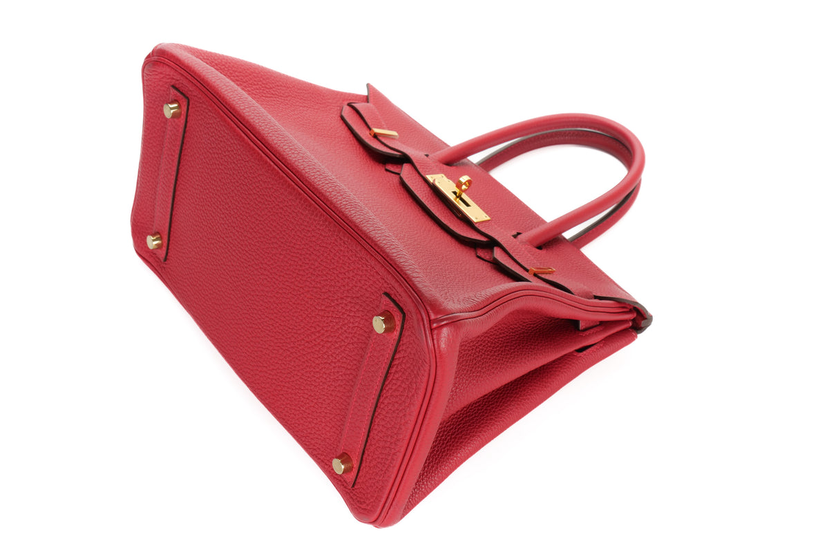 Hermès Birkin 30 Rouge Vif Togo Gold Hardware - view 10