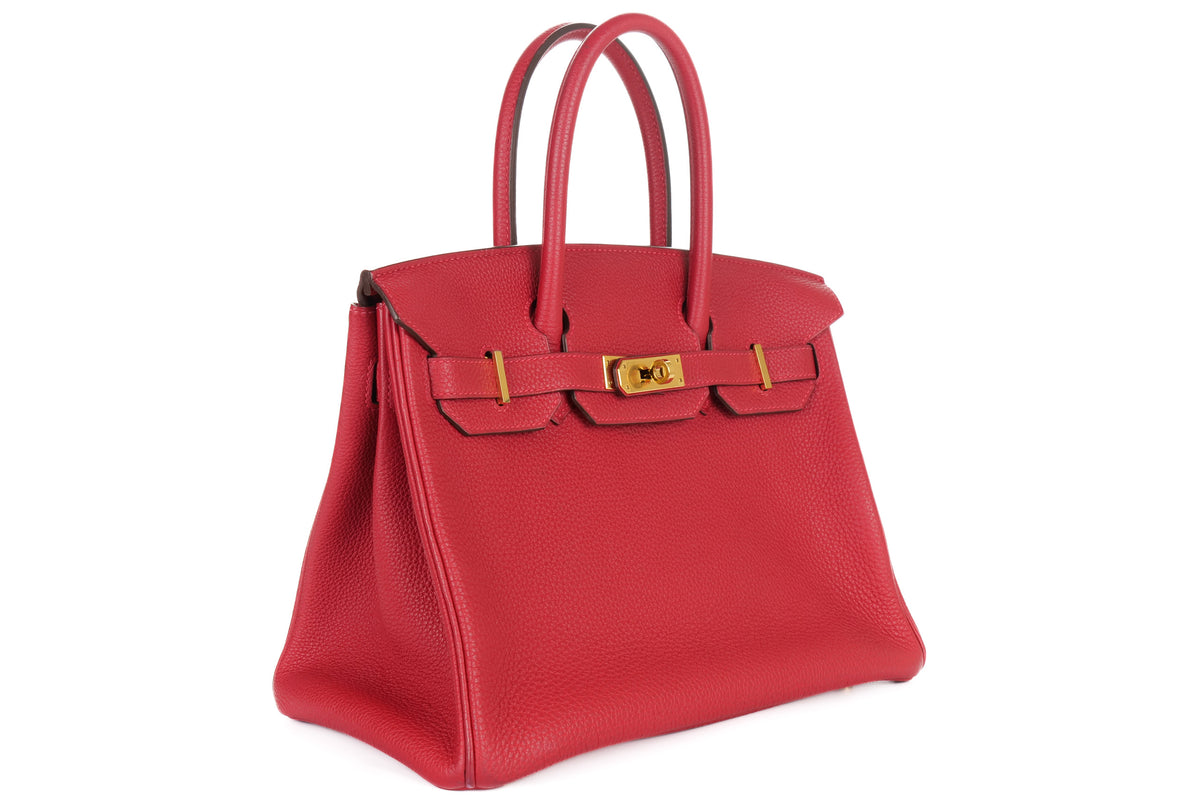 Hermès Birkin 30 Rouge Vif Togo Gold Hardware - view 2