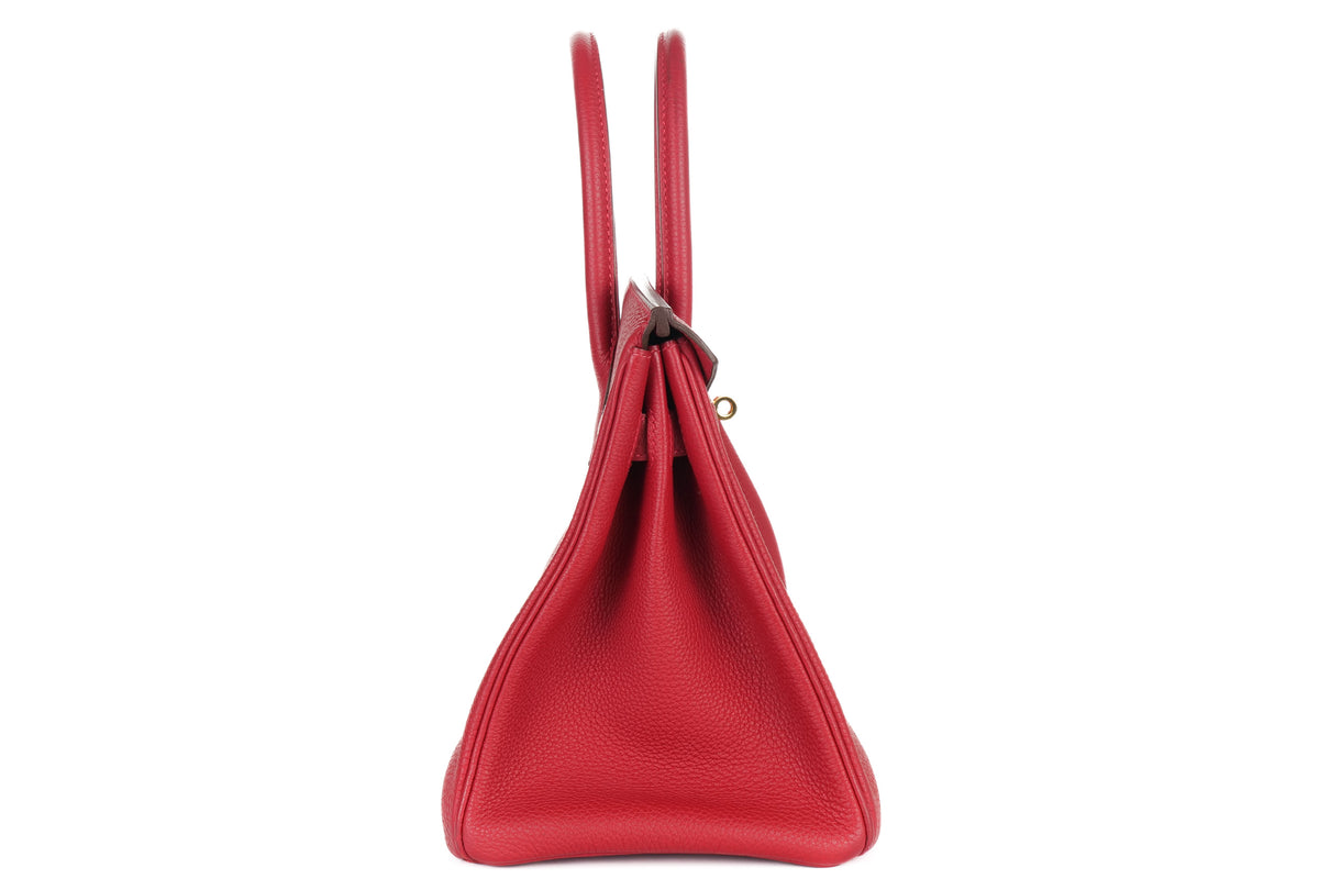 Hermès Birkin 30 Rouge Vif Togo Gold Hardware - view 5