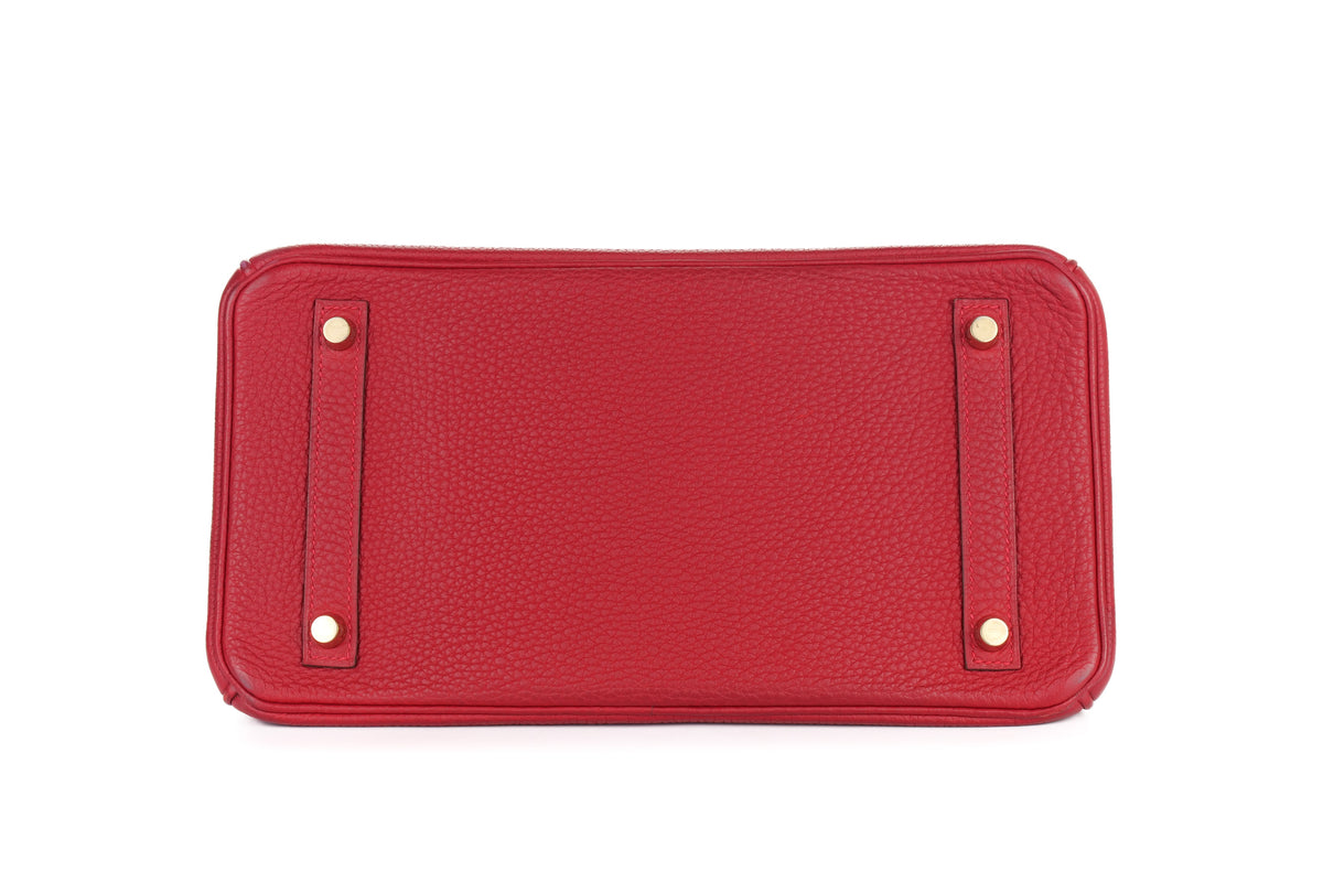 Hermès Birkin 30 Rouge Vif Togo Gold Hardware - view 6