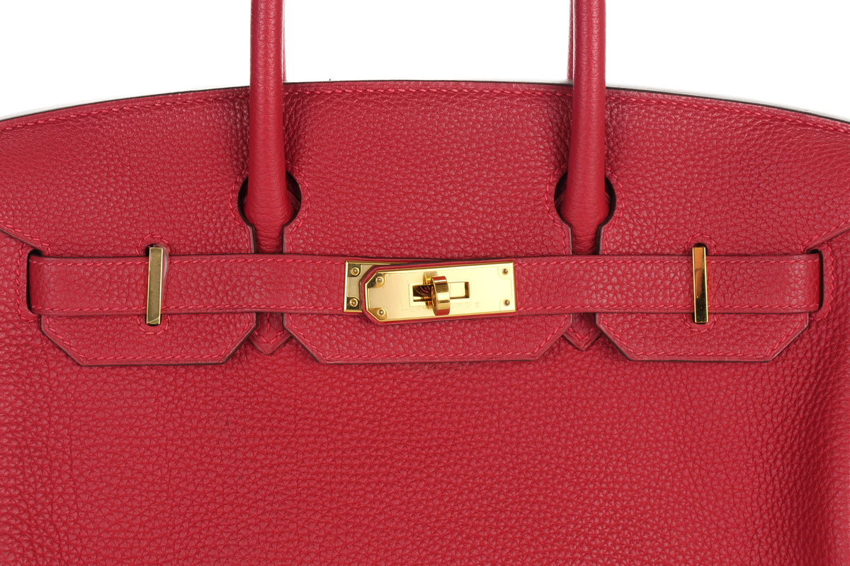 Hermès Birkin 30 Rouge Vif Togo Gold Hardware - view 7