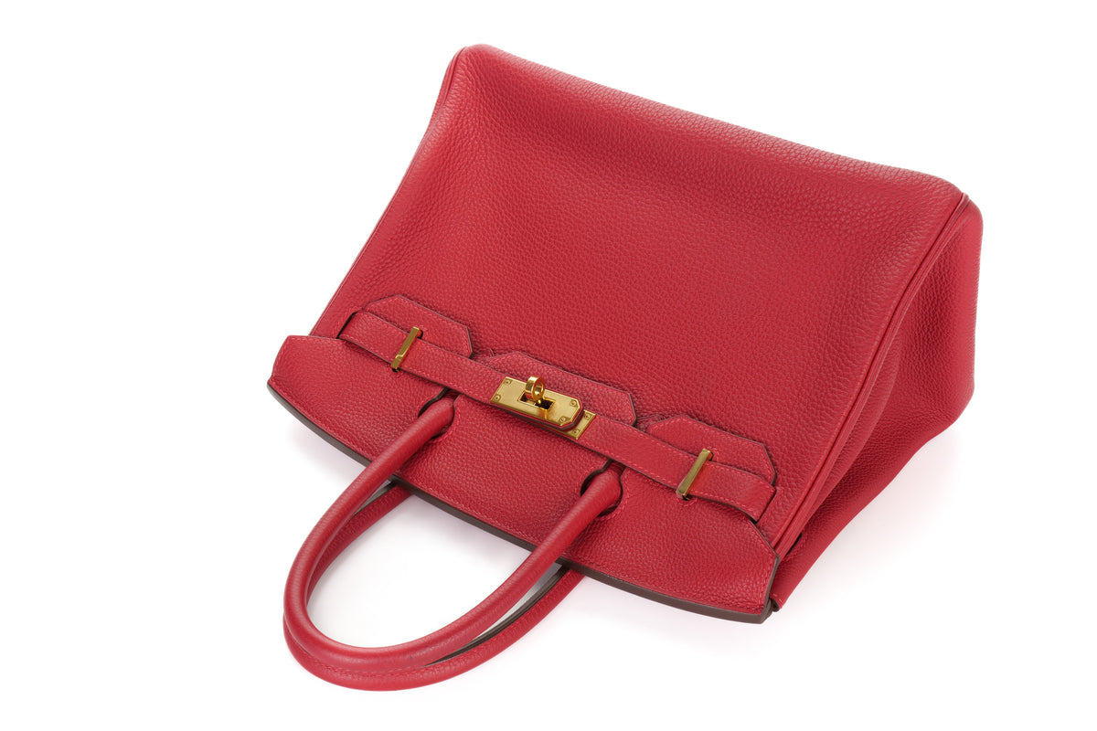 Hermès Birkin 30 Rouge Vif Togo Gold Hardware - view 8