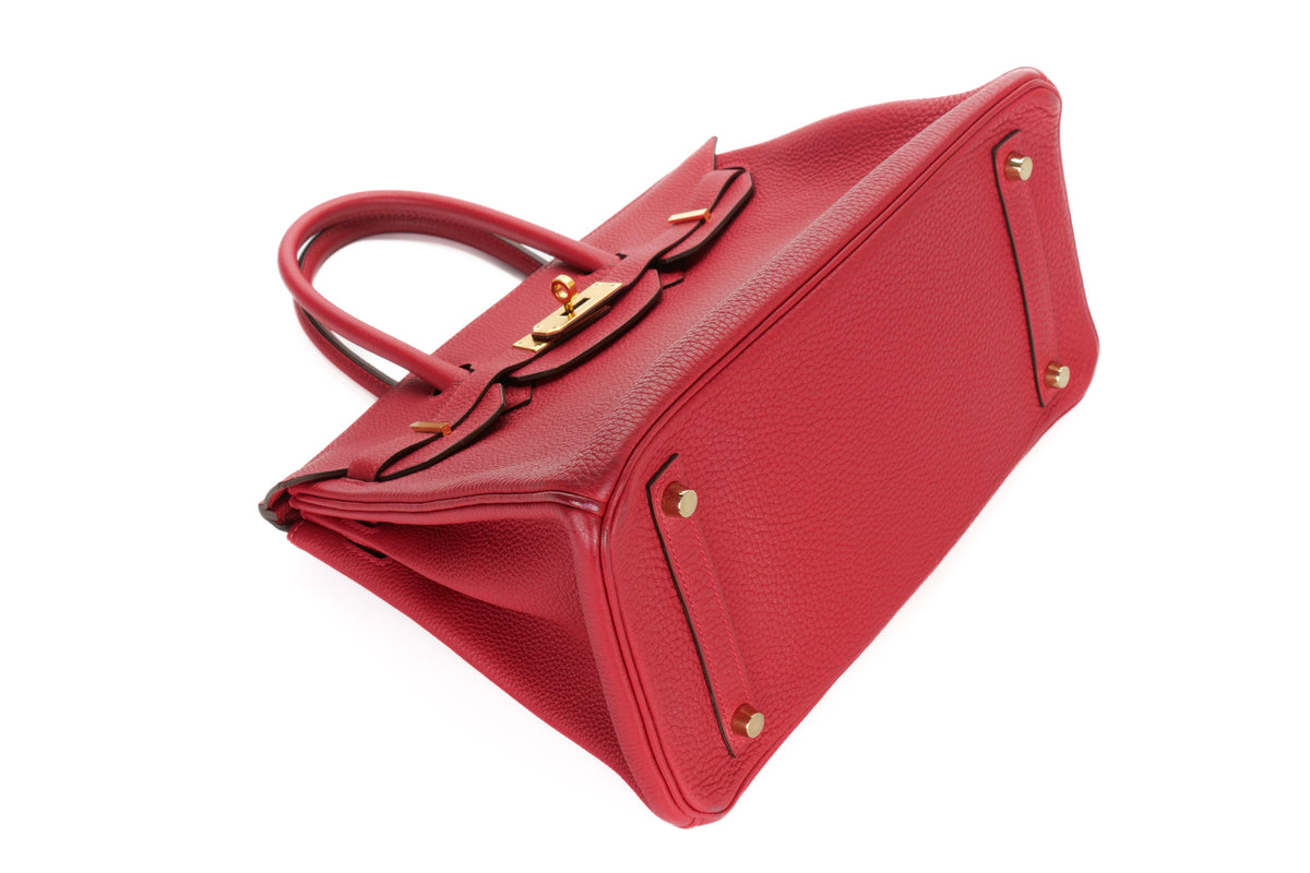 Hermès Birkin 30 Rouge Vif Togo Gold Hardware - view 9