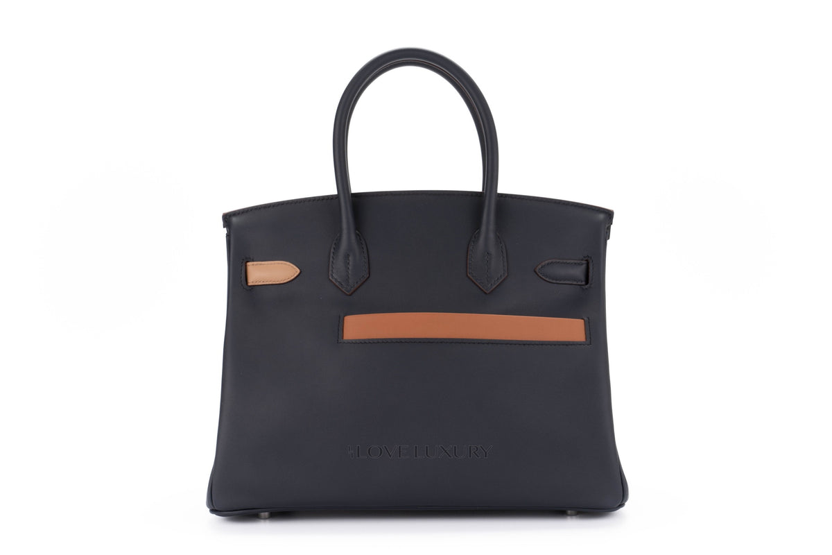 Hermès Birkin 30 ‘Colomartic' Bleu/Noir/Chai/Etoupe Swift Palladium Hardware - view 3