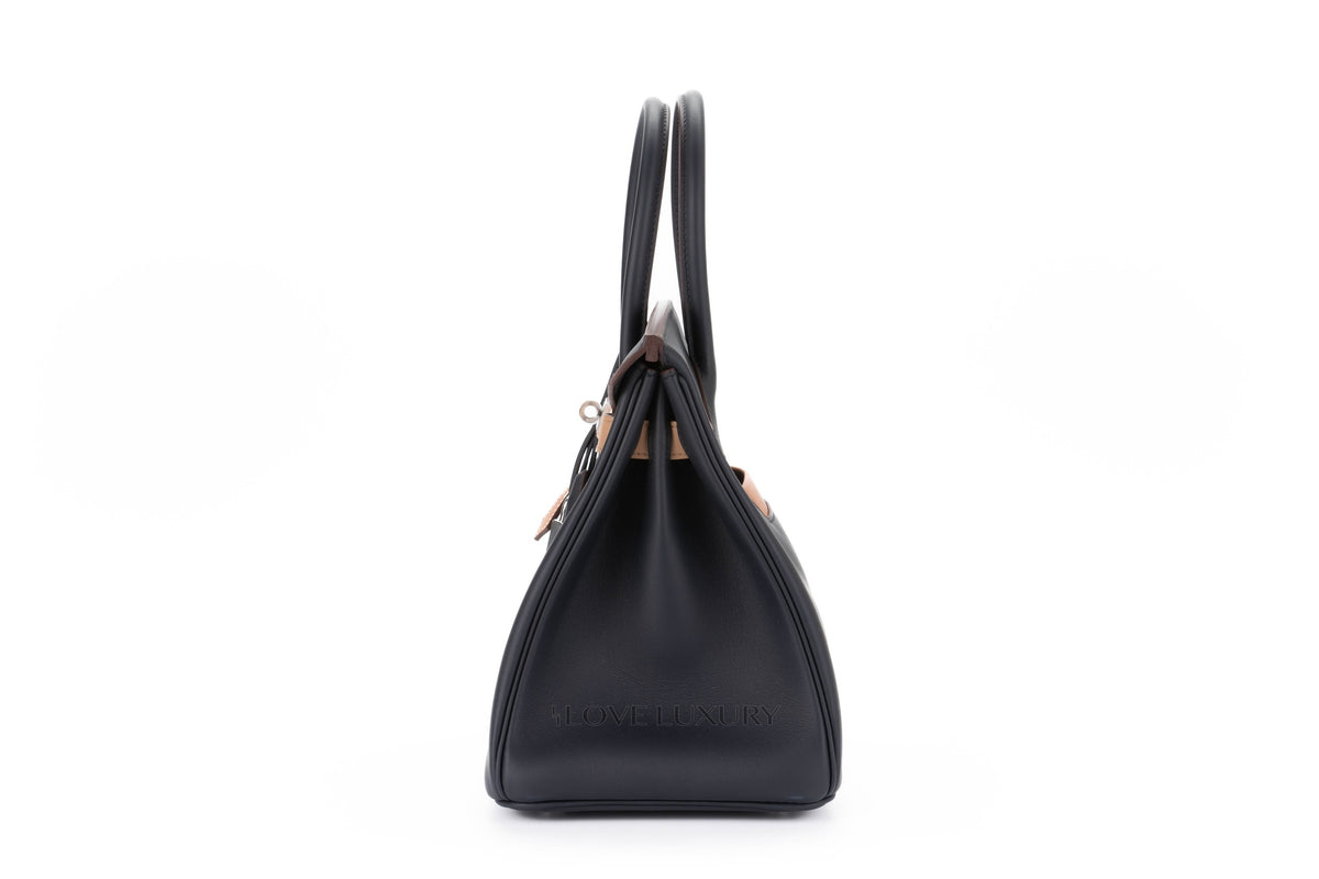 Hermès Birkin 30 ‘Colomartic' Bleu/Noir/Chai/Etoupe Swift Palladium Hardware - view 4