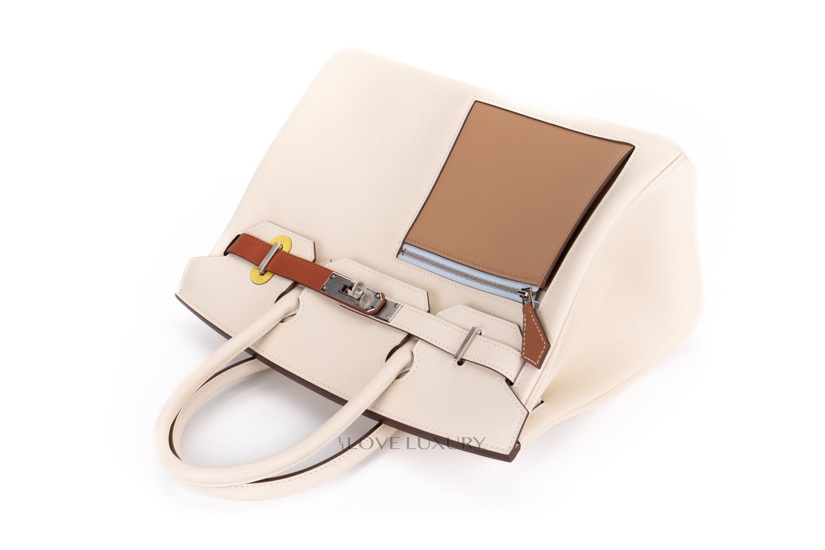 Hermès Birkin 30 ‘Colomartic' Nata/Cuivre/Lime/Mauve Sylvester/Blue brume/Gold/Chai Swift Palladium Hardware - view 8