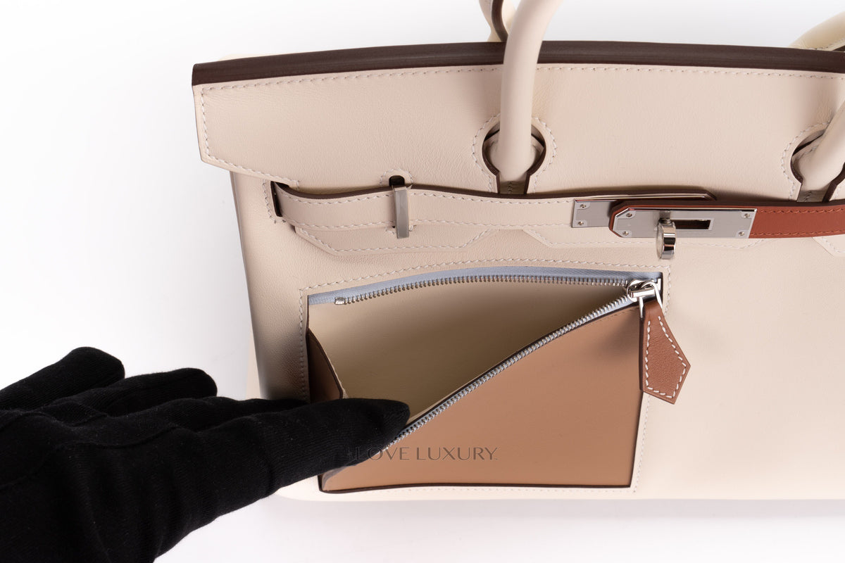 Hermès Birkin 30 ‘Colomartic' Nata/Cuivre/Lime/Mauve Sylvester/Blue brume/Gold/Chai Swift Palladium Hardware - view 9