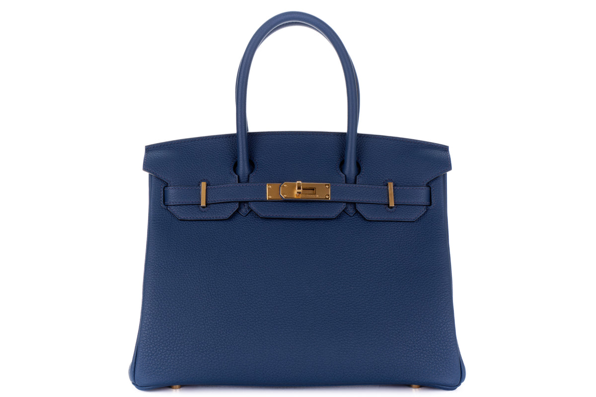 Hermès Birkin 30 Bleu De Prusse Togo Gold Hardware - view 1