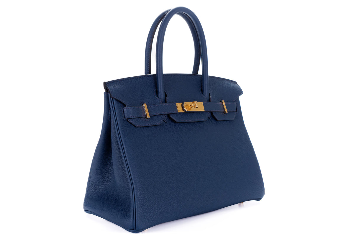 Hermès Birkin 30 Bleu De Prusse Togo Gold Hardware - view 2