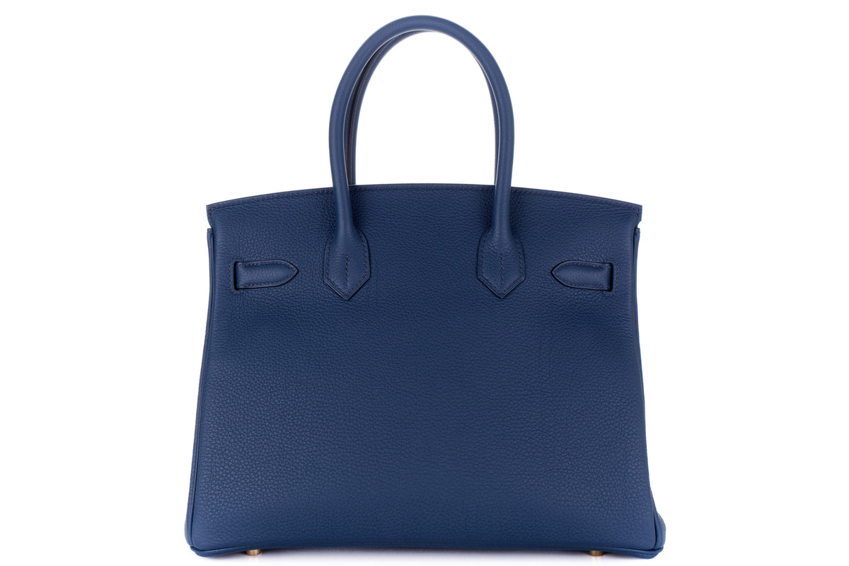 Hermès Birkin 30 Bleu De Prusse Togo Gold Hardware - view 3