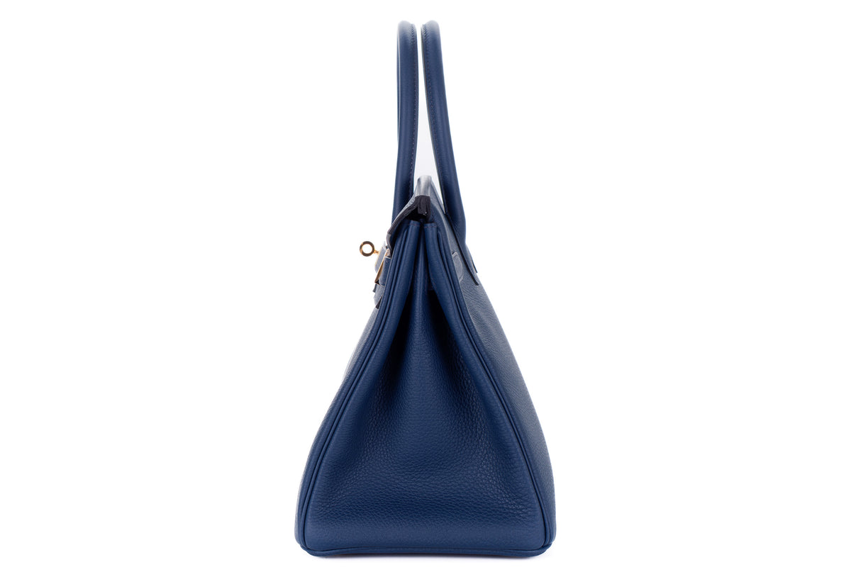 Hermès Birkin 30 Bleu De Prusse Togo Gold Hardware - view 4