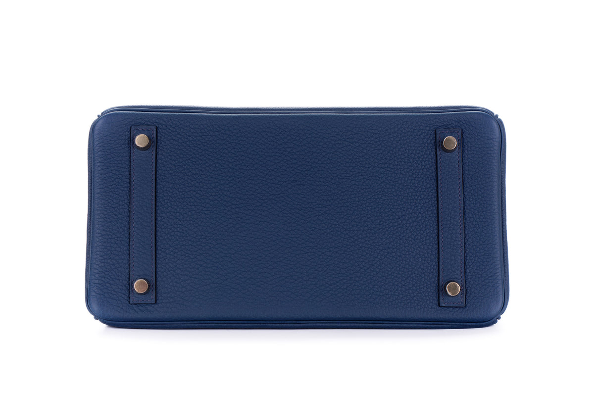 Hermès Birkin 30 Bleu De Prusse Togo Gold Hardware - view 6