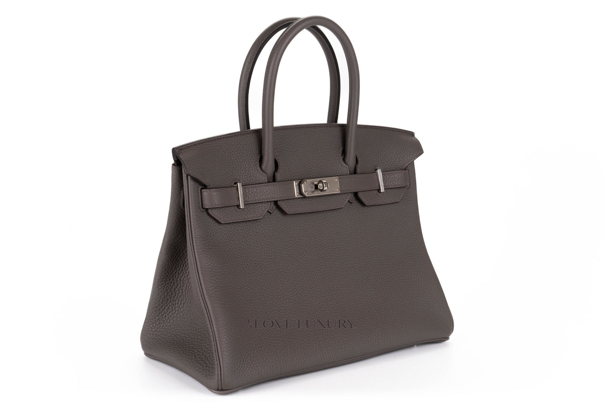 Hermès Birkin 30 Leather Gris Etain Togo Palladium Hardware - view 2