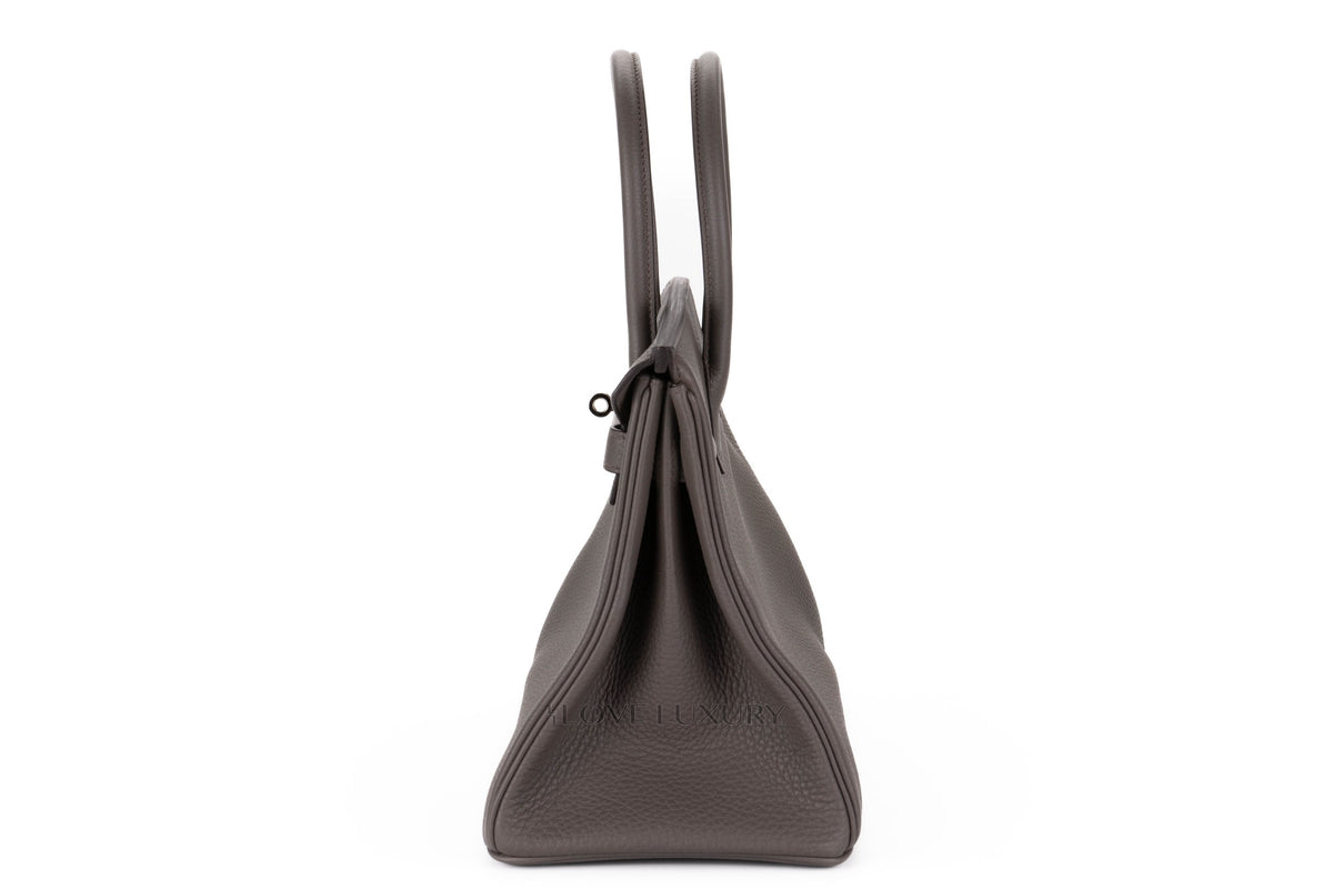 Hermès Birkin 30 Leather Gris Etain Togo Palladium Hardware - view 4