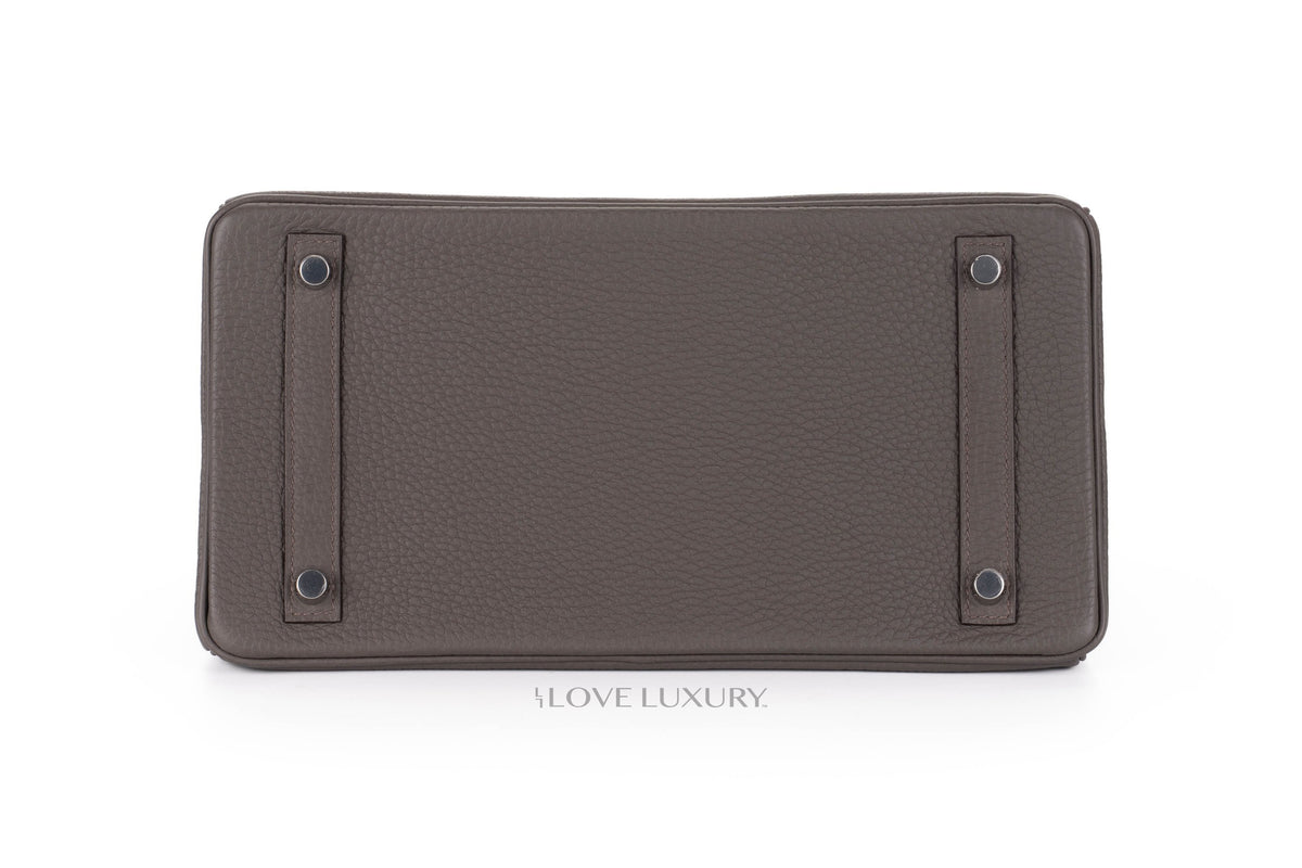 Hermès Birkin 30 Leather Gris Etain Togo Palladium Hardware - view 6