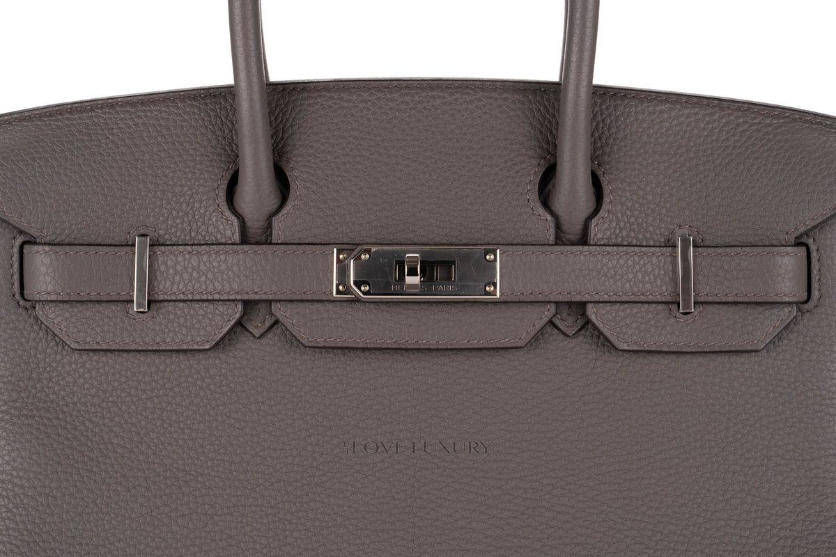Hermès Birkin 30 Leather Gris Etain Togo Palladium Hardware - view 7